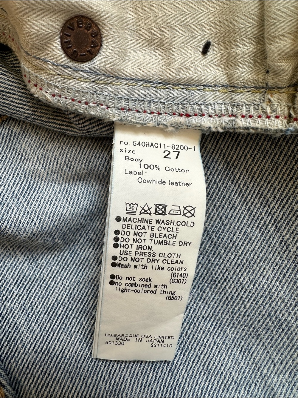 NWT Moussy Vintage Aurantia Straight Jeans Size 27 - Picture 10 of 10